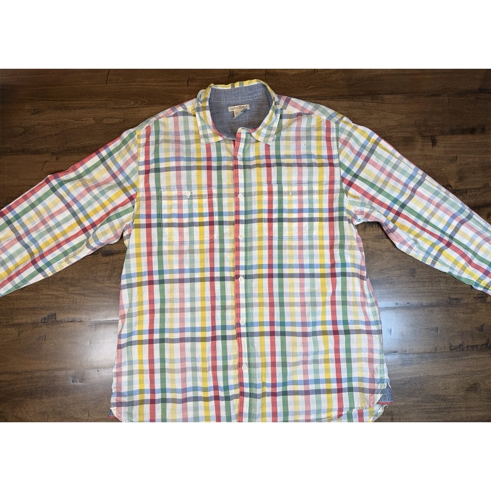 Carbon 2 Cobalt, Long Sleeve, Plaid,‎ Button Up, Size L,